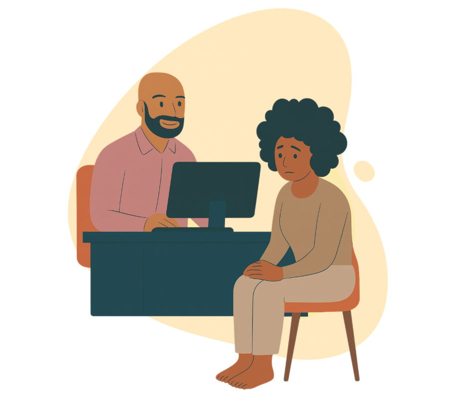 Telehealth consultation illustration